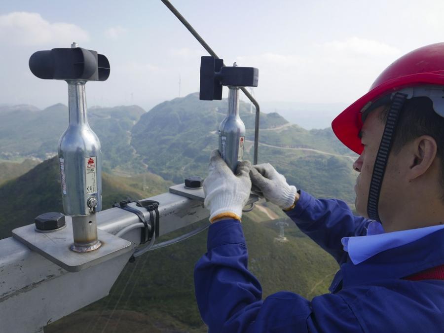 RNRG Hybrid XT installation on a wind turbine in Guizhou Province.