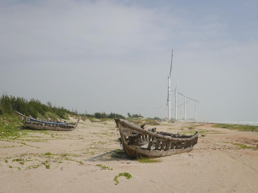 Wind turbines, South China Sea.