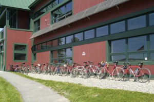 Employee bicycles at 110 Riggs Road - SE Corner