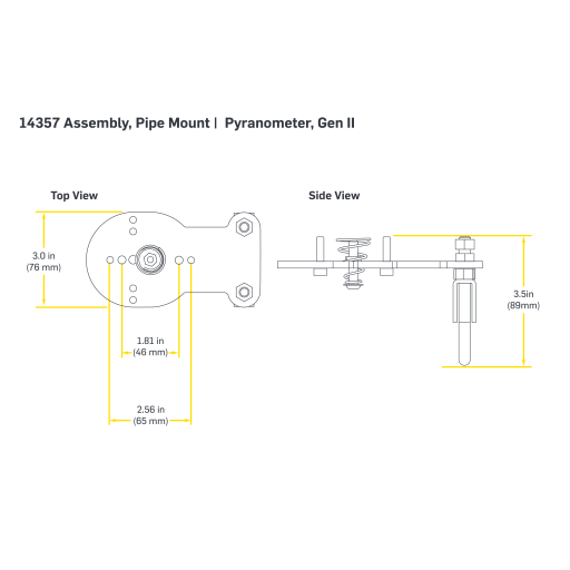 View Support Resources for Mounting Plate | Pyranometer, Gen II