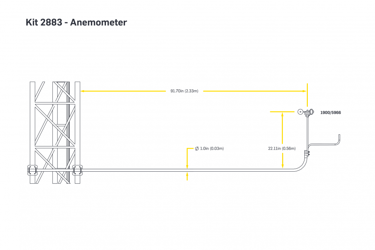 Mounting Boom | 2.87m (113"), Lattice