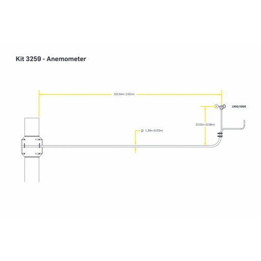 View Support Resources for Mounting Boom | 2.87m (113"), Tubular