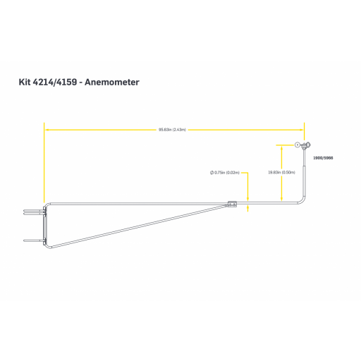 View Support Resources for Mounting Boom | 2.4m (95"), Tubular