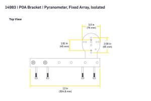 POA Bracket | Pyranometer, Fixed Array, Isolated